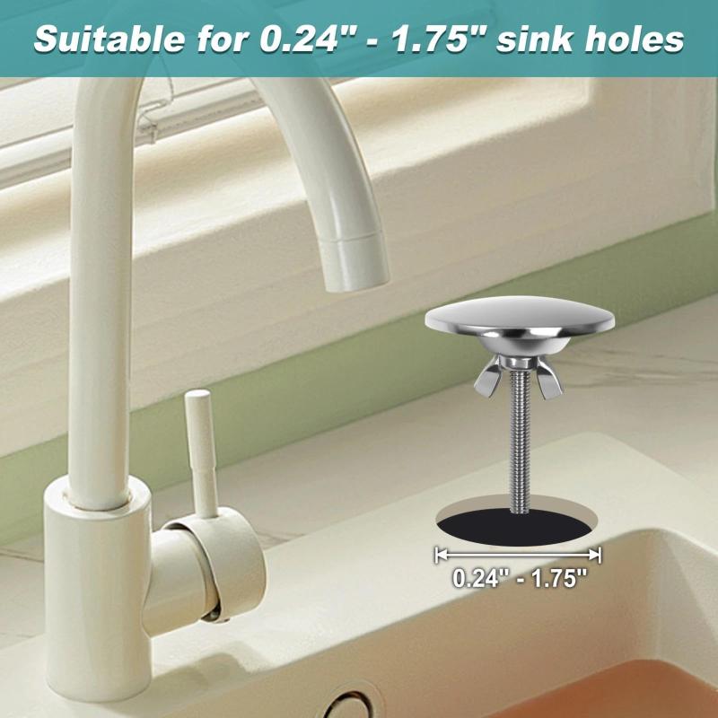 LEONTOOL 水まわりホールキャップ 水栓穴隠し シンク穴カバー 2個セット シルバー putera-10419134 GRATIQUE MIEI サンプル画像2