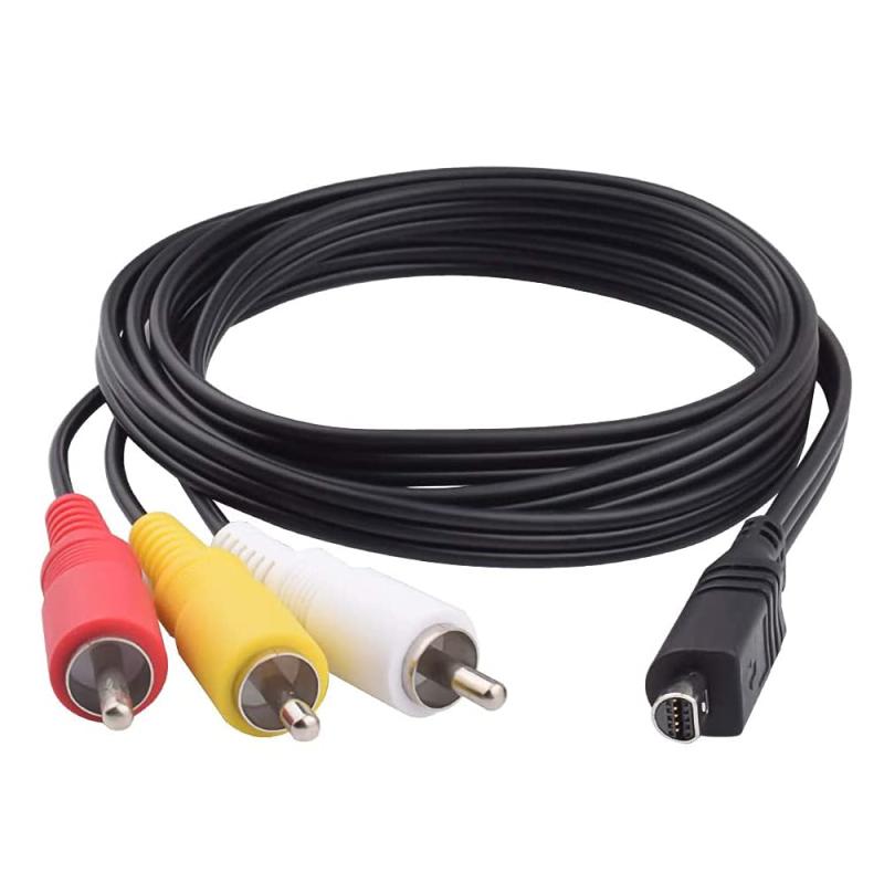 VMC-15FS AV A/V Audio Video Cable Replacement 10-pin AV 3RCA Video Cord for Handycam Camcorder DCR-SR90/ DPP-EX50/ HDR-CX7/ HDR-FX7 DCR-DVD301 DVD305
