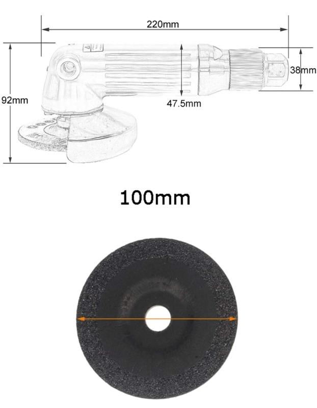 NEWTRY ディスクグラインダー エアーサンダー 研磨 軽量 ハイスピード回転 11000RPM 0.63Mpa putera-10422298 GRATIQUE MIEI サンプル画像3