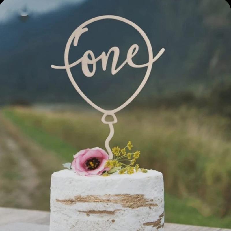 【BEAUTY PLAYER】ケーキ飾り ケーキトッパー one 木製 1歳 誕生日 誕生日ケーキ ...