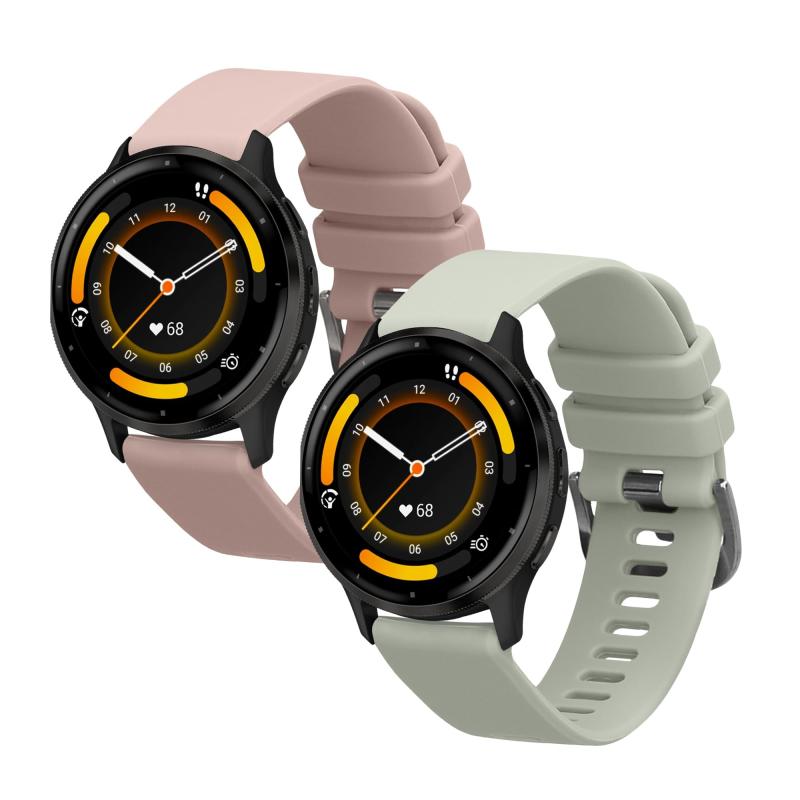 kwmobile 2x 交換バンド Garmin Venu 3対応 ベルト - シリコンバンド ソフト TPU 耐久性 アンティークピンク/パステルグリーンぴったり: Garmin Venu 3対応リフレッシュ: あなたの古くなったスポーツウォッチの時計バンドを、このソフトTPU製リストバンドに交換して気分をリフレッシュ運動中、オフィスで、睡眠中など日常のどんな時間も、この替えバンドでぴったりとスマートブレスレットを装着し、大切な活動量計があなたに寄り添います。サイズ調整可能: このスマートウォッチベルトは、手首の大きさに合わせて金具を閉じることができます。スポーツ中もスマートバンドを手首にしっかりと固定できて安心交換ベルトの内寸法は14 - 22 cmです。いつでも快適に: 耐久性に優れ、柔らかい触り心地のシリコーン製時計ベルトは、雨や摩擦にも強いのが自慢。運動時にたくさん汗をかいても、ランニングウォッチを快適にご使用いただけます。ご注意ください: フィットネストラッカー本体は配送には含まれません。製品: 万が一購入商品にがありましたら、弊社カスタマーサービスまでご連絡ください。お問い合わせ内容に応じて代替品交換またはが可能です。ご安心して購入ください。