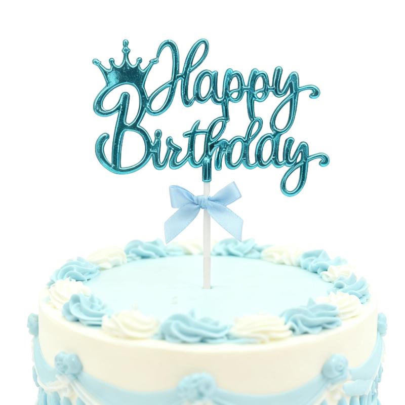 BLOOPIC ケーキトッパー 誕生日 立体「HAPPY BIRTHDAY」 ハッピーバースデー ケー...