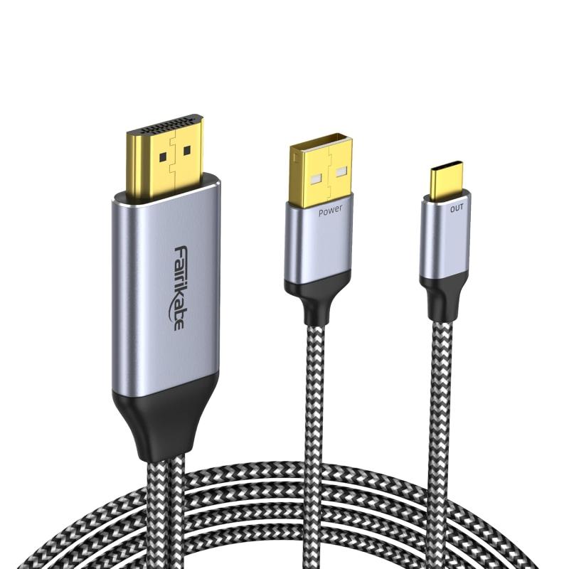 HDMI to USB-C ケーブル 4K@60Hz 3m HDMI出力 to USB-Cモニター変換アダプター putera-10430718 GRATIQUE MIEI パッケージ画像