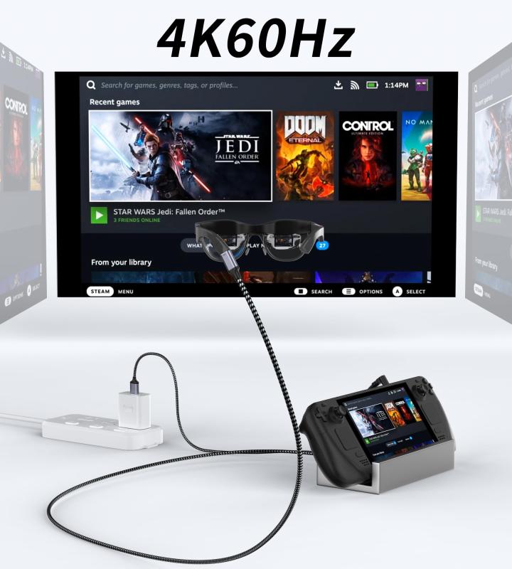 HDMI to USB-C ケーブル 4K@60Hz 3m HDMI出力 to USB-Cモニター変換アダプター putera-10430718 GRATIQUE MIEI サンプル画像2