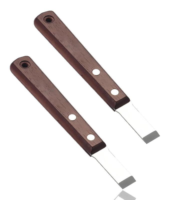 水垢落とし用ヘラ 掃除用ヘラ スクレーパー 水垢落とし かりかりおとし 強力 堅牢性 錆びにくい シンク掃除 キッチン隙間 壁汚れなどに適し（2個入リ ブラウン） putera-10430774 GRATIQUE MIEI パッケージ画像