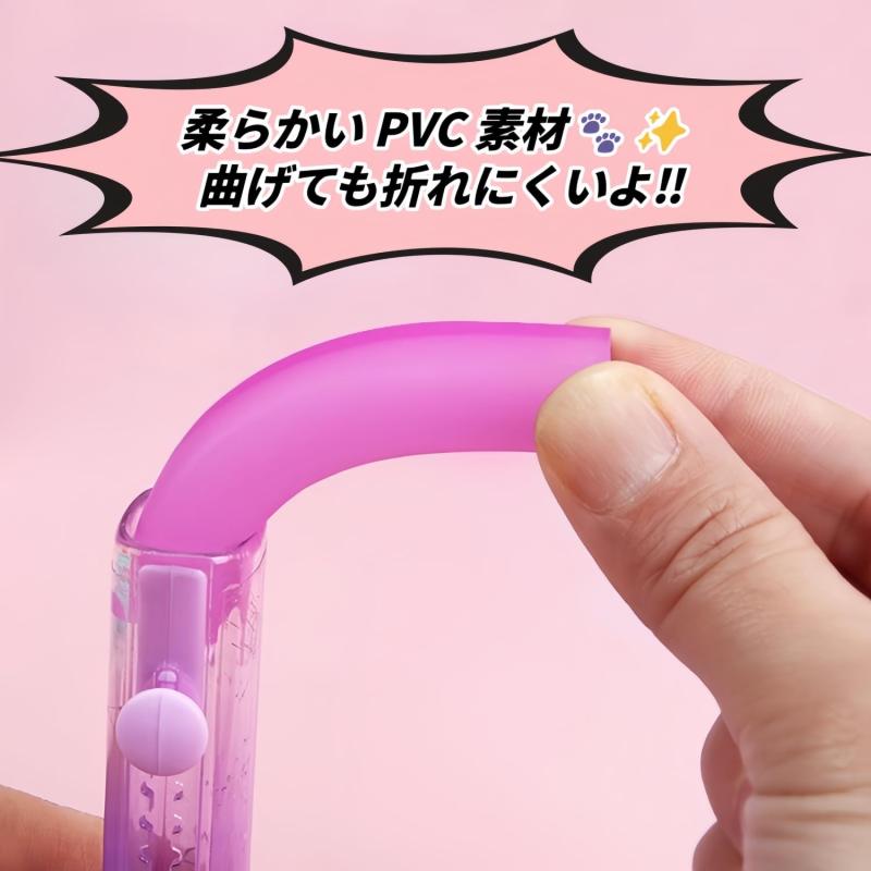 ぷにぷに肉球消しゴム 伸縮式4色グラデーションセット よく消える パステルカラー 小学生から大人までおすすめ 学校でもオフィスでも大活躍 文房具 putera-10431176 GRATIQUE MIEI サンプル画像2