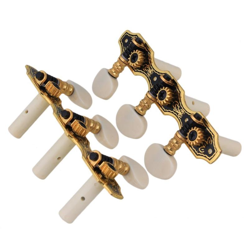 Yibuy 2個入れ ギターペグ マシンヘッド 亜鉛合金 チューニングペグ 1L1R with Bei...