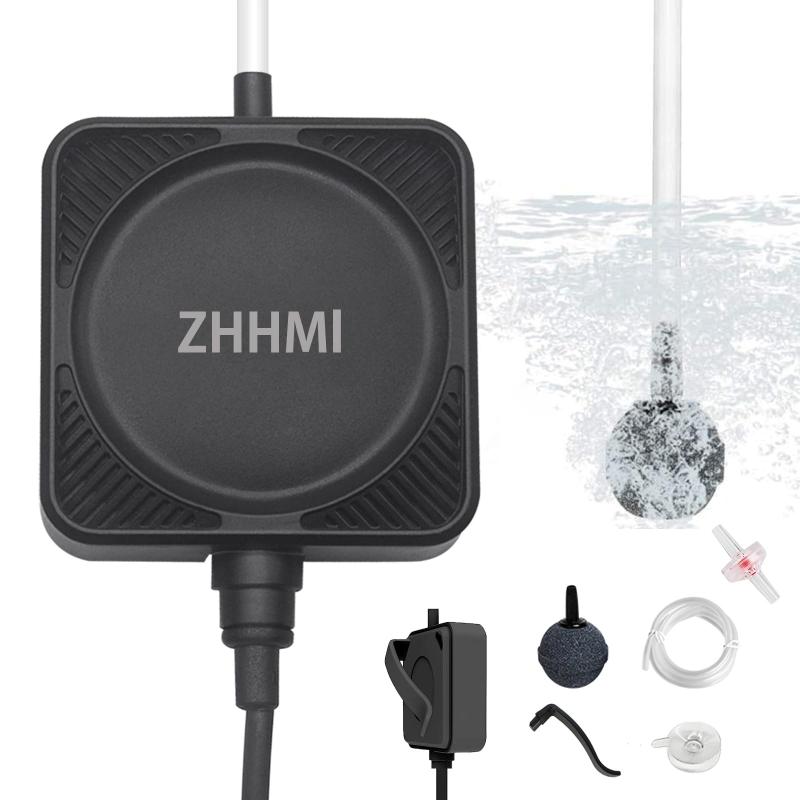 GRATIQUE MIEIのZHHMl 水槽エアーポンプ 小型エアーポンプ 0.3L / Min空気の排出量 空気ポンプ 低騒音 効率的に水族館/水槽の酸素提供可能｜アングル2