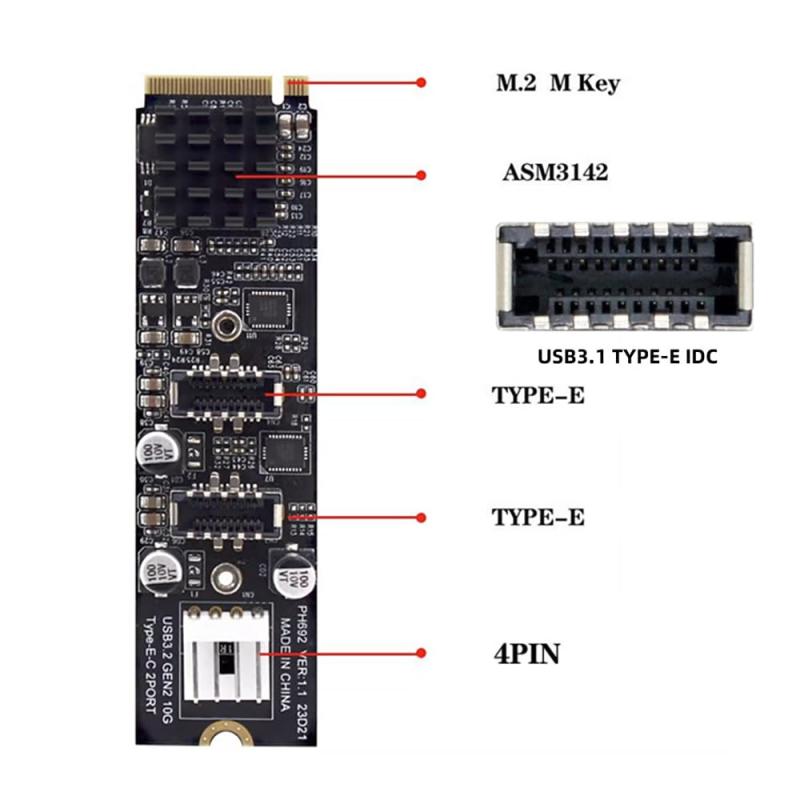Xiwai 5Gbps USB 3.1 Type-E - 3.0 19 20ピン デュアルポートスプリッターハブ putera-10439212 GRATIQUE MIEI サンプル画像2