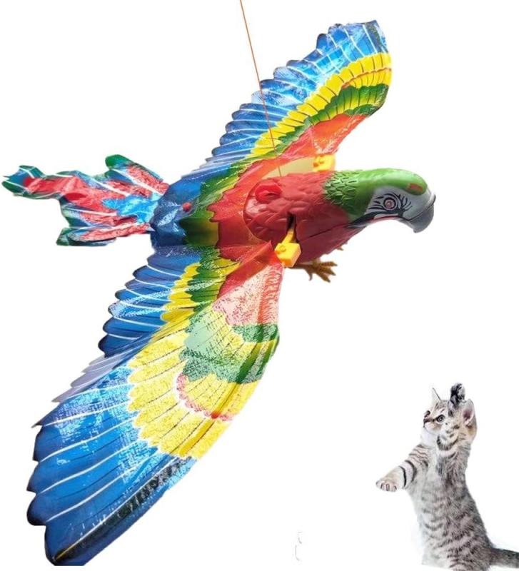 猫おもちゃ 飛ぶ鳥 電動 猫じゃらし 電動鳥 じゃれる 可愛い キャットトイ 自動回転 ペット用品 ダイエット 一人遊び ねこ用品 猫用品 健康 ネコ 運動 安全 遊ぶ ストレス解消 運動不足解消