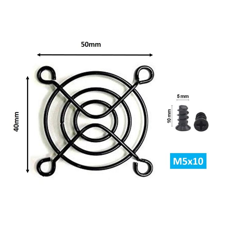 Easycargo 4個 50mm ファングリル ガード ブラック ネジ付き (ブラック50mm) putera-10440395 GRATIQUE MIEI サンプル画像2
