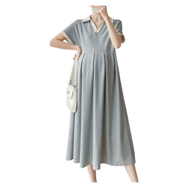 [Shubeiyi] マタニティワンピース 妊婦用 半袖 カジュアル ロング丈 春夏 コットン 産前産後 普段着からオフィスまで おしゃれ シンプル 可愛い柔らかく伸縮性のある素材を使用し、。お腹周りが広く設計されており、妊娠中から産後まで長くご利用いただけます。マタニティインナーとの重ね着も目立たない立体構造になります。週数ごとに変わる「今だけのスタイル」を優しく包み込むデザインです。シンプルで洗練されたデザインは、通勤やオフィス、フォーマルな場面にもぴったり。カジュアルからフォーマルまで幅広く着回せます。軽量で通気性の良い素材を使用しているため、春夏秋のシーズンに最適。快適な着心地で一日中リラックスできます。可愛らしいデザインと実用性を兼ね備えた一品で、プレゼントとしても喜ばれます。