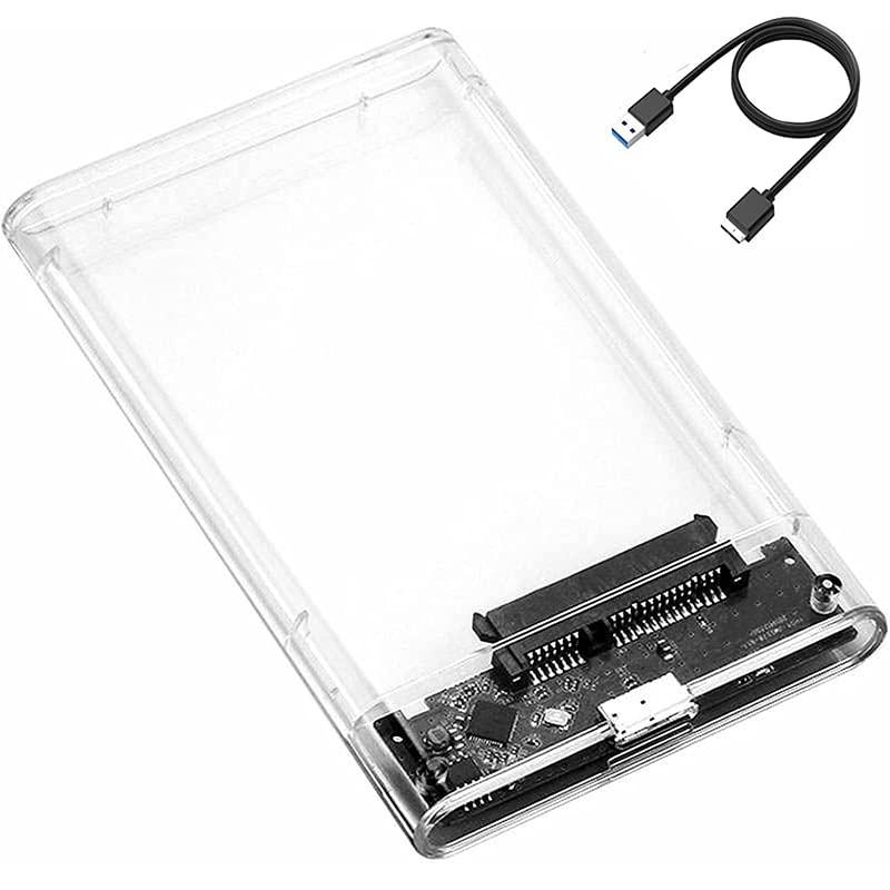 JUTOSU 透明な 2.5インチ HDD/SSDケース USB 3.0接続 SATA対応 HDD/SSD 外付け ドライブ ケース ネジ&工具不要 簡単着脱 最大転送速度 5Gbps Windows/Mac/Linux/PS3/PS4/Xbox