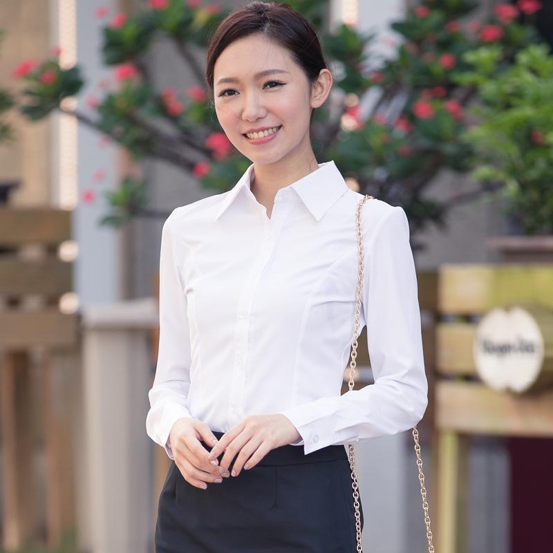 シャツ レディース トップス ブラウス 長袖 白 シャツ 定番 スリット タイト 細身 学生 OL 事務服 形態安定 ビジネス フォーマル 通勤 普段使い 部屋着 ホワイト 無地 大きいサイズ シンプル インナー 春秋