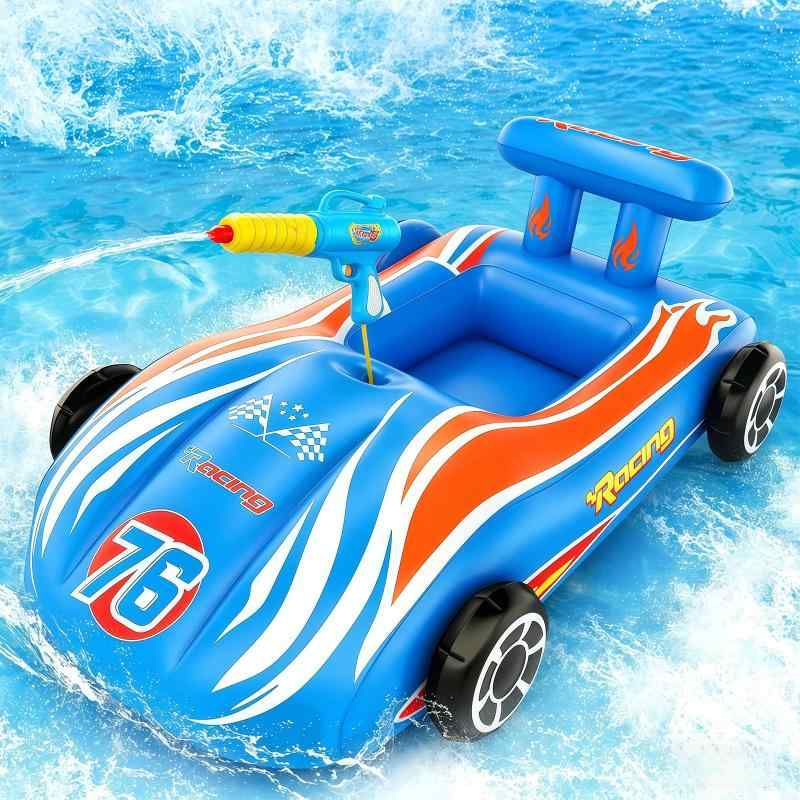 浮き輪 子供 うきわ スーパースポーツカー プール 浮き輪 足入れ 子供用 フロート ベッド ボート 暑さ対策 プール 海水浴 日光浴 水遊び ビーチ 夏休み 男女兼用