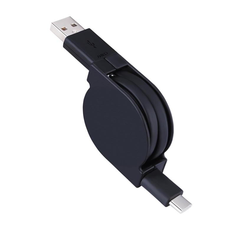 Viviber USB Type-C 巻取り式充電ケーブル【3本セット/1M】タイプ c スマホusbケーブル 充電コードUSB 2.0 ケーブル iPhone16/15 Sony Xperia、LG、Galaxy、iPad、iQOS、Nexus 5X/ 6P アンドロイド多機種対応 ブラック