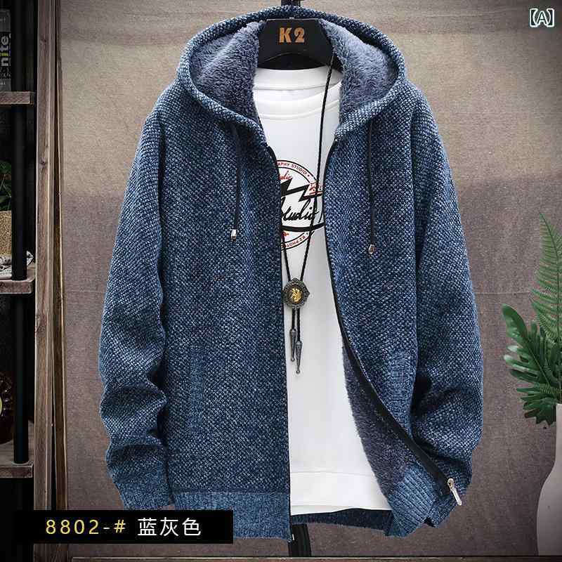 アウター メンズ ジャケット カーディガン ニット セーター パーカー フード付き 前開き 長袖 トップス 紳士服 お父さん 父親 祖父 上着 防寒 保暖 暖かい 快適 カジュアル ビジネス オフィス 旅行 普段使い 普段着心地よい シンプル シニア ギ putera-10465539 GRATIQUE MIEI パッケージ画像