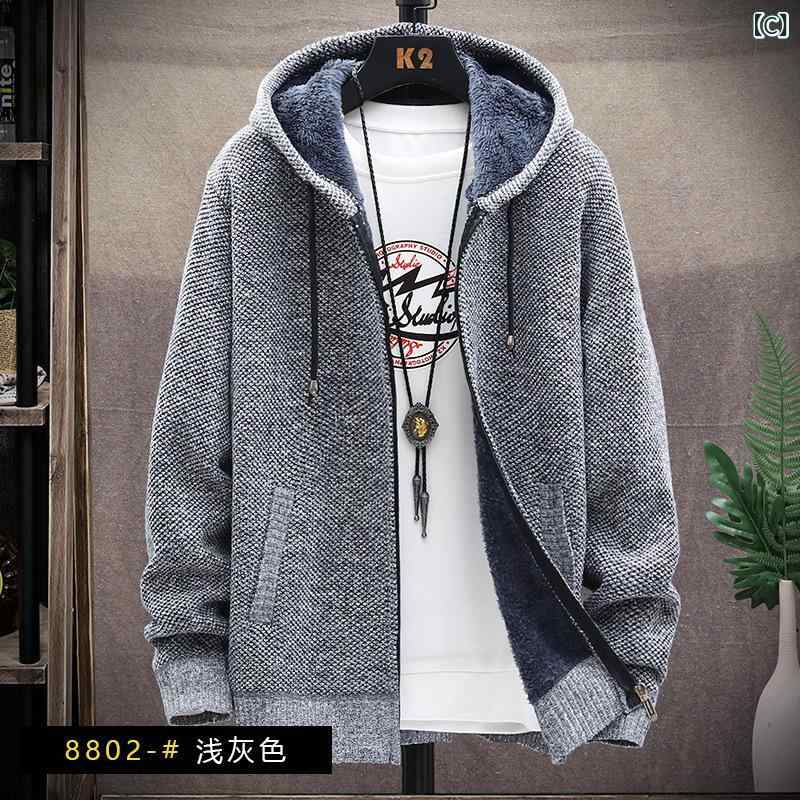 アウター メンズ ジャケット カーディガン ニット セーター パーカー フード付き 前開き 長袖 トップス 紳士服 お父さん 父親 祖父 上着 防寒 保暖 暖かい 快適 カジュアル ビジネス オフィス 旅行 普段使い 普段着心地よい シンプル シニア ギ putera-10465539 GRATIQUE MIEI サンプル画像3