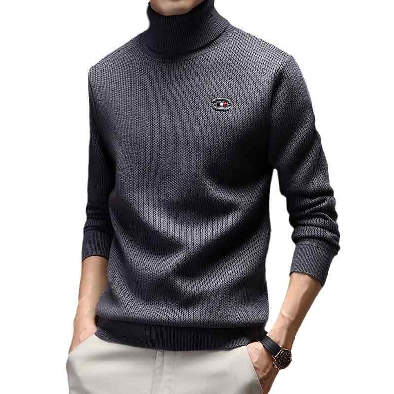 トレーナー メンズ 秋冬 裏起毛 長袖 Tシャツ プルオーバー トップス ハイネック カットソー 防寒 保暖 暖かい 厚手 伸縮性 ゆったり カジュアル インナー 普段使い 通学 無地 グレー ブラック