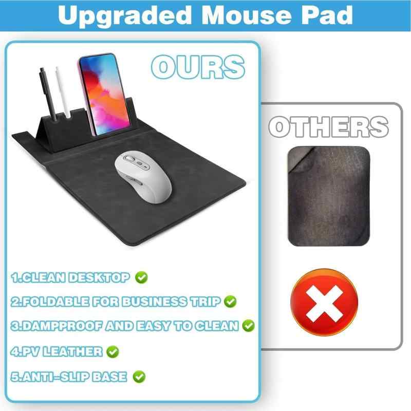 UOPR 3in1 レザーマウスパッド - マウスパッド、ガジェットホルダー、テレワーク用折りたたみ可能デザイン putera-10468267 GRATIQUE MIEI サンプル画像3