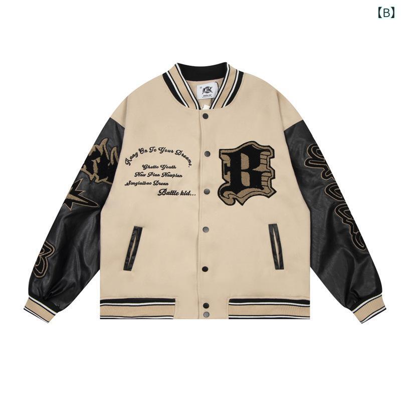ジャケット メンズ レディース 男女兼用 アウター 棒球服 野球ウェア ジャンパー ブルゾン ライトアウター トップス 上着 羽織り ストリート カジュアル アメリカン ヴィンテージ風 レトロ ロゴ 火炎モチーフ 英字 黄色 イエロー 秋 冬 春秋の商品画像 2