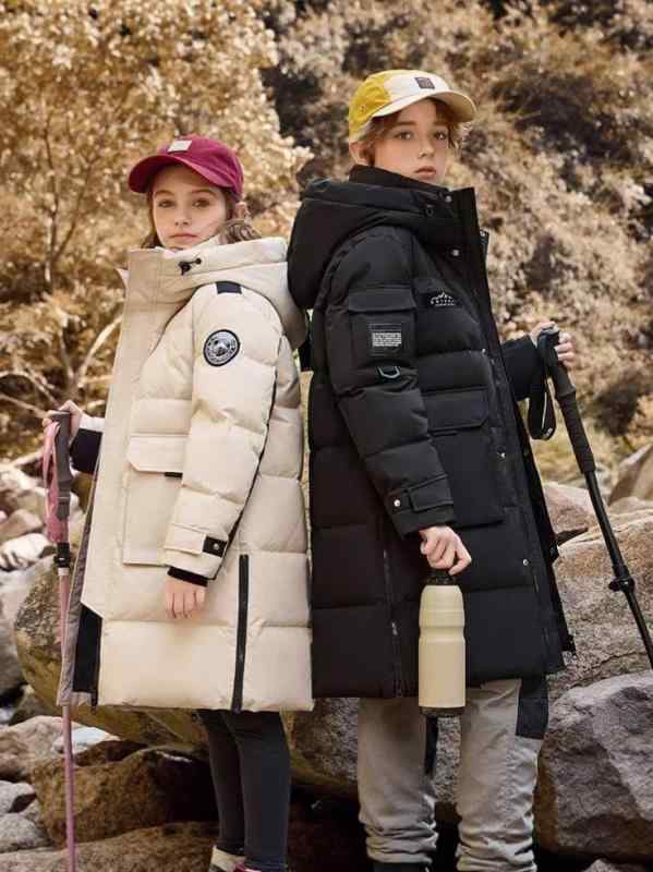 ダウンコート キッズ 男の子 女の子 ダウンジャケット アウター フード付き ロング...
