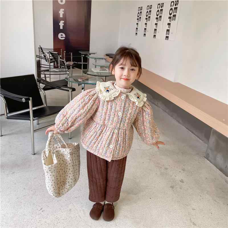 コート 女の子 キッズ 子供服 長袖 キルティング ジャケット アウター 上着 綿服 ...