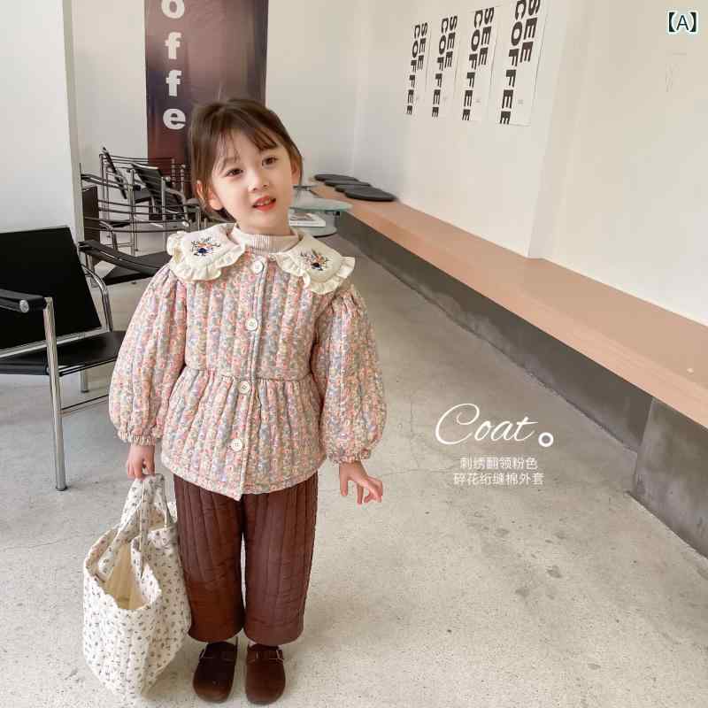 コート 女の子 キッズ 子供服 長袖 キルティング ジャケット アウター 上着 綿服 ...