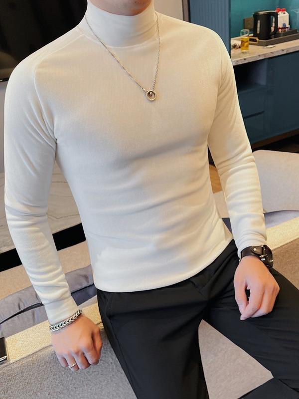・スタイル: 韓国風・主な素材: ポリエステル91%〜95%・柄: 無地・シルエット: スリムフィット・対象: メンズ・デザイン: プルオーバー・袖丈: 長袖・フード: なし・厚さ: 普通・生地: 化繊混紡・着用シーン: 日常・デザイン詳細: 装飾ステッチ・プリントテーマ: シティスタイル・加工: ノーアイロン加工・カラー展開: ブラック、ホワイト、ブラウン、アーミーグリーン・サイズ展開: M（45-55kg）、L（55-60kg）、XL（60-67.5kg）、XXL（67.5-72.5kg）、3XL（72.5-77.5kg）、4XL（77.5-85kg）、5XL（85-92.5kg）・カテゴリ: Tシャツ・袖の種類: レギュラースリーブ・生地の重さ: 180g〜250g未満・素材機能: 耐摩耗