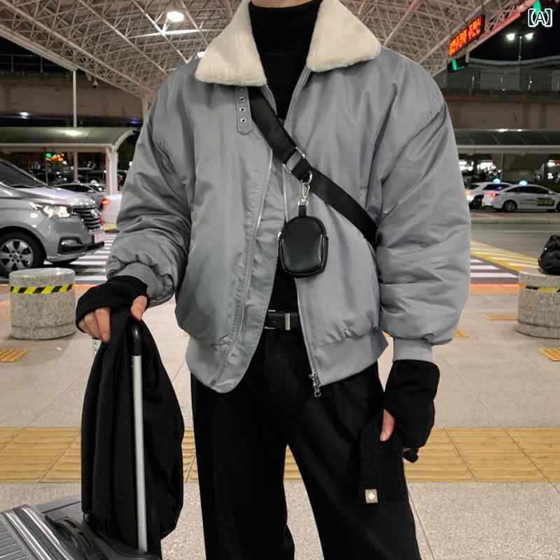 ジャケット メンズ 冬 コール天 中綿ジャケット 裏ボア 暖かい ゆったり 防寒着 保温 アウター 紳士 シニア カジュアル 通勤 通学 お出かけ ブラック ブラウン カーキ グリーン 無地 シンプル(x3) putera-10488238 GRATIQUE MIEI サンプル画像2