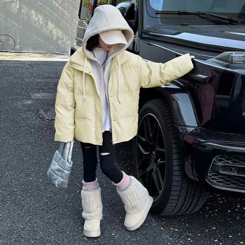 コート アウター 女の子 キッズ チャイナドレス風 フェイクレイヤード 短め 重ね着風 ダウンジャケット 中綿コート ジャケット 厚手 防寒 暖かい 保念性 寒さ対策 通学 冬服 通園 かわいい おしゃれ お出かけ ガールズ