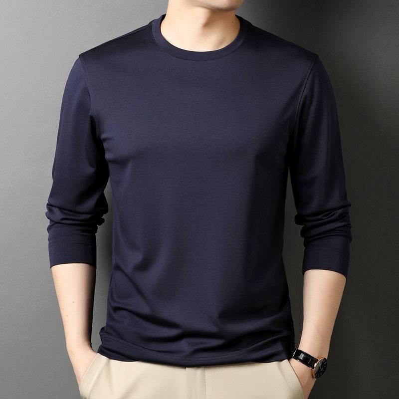 ・カテゴリ: Tシャツ・スタイル: カジュアル、シンプル、ライトビジネス・主な素材: シルク100%・柄: 無地・シルエット: レギュラーフィット・対象: メンズ、ミドルエイジ・ネックライン: 襟付き・袖丈: 長袖・厚さ: 普通・デザイン詳細: ステッチ・プリントテーマ: ジオメトリック・加工: 形態安定・カラー展開: グリーン、ダークブルー、ブラック、ネイビー、ピンク、ワインレッド、グレー、ディープインクブルー・サイズ展開: 165、170、175、180、185、190・袖型: レギュラー・重量: 約180g・機能性: 通気性、防シワ、耐摩耗性、高弾性