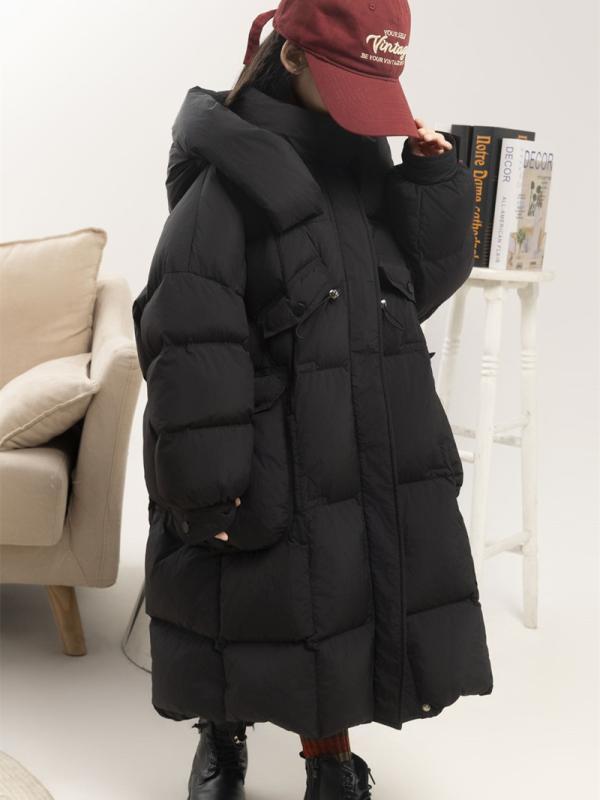羽绒服 女童 キッズ 女の子 ダウンコート ダウンジャケット アウター コート ロングコート ロング丈 厚手 防寒 暖かい フード付き カジュアル 通学 通園 お出かけ 普段使い 防寒着 秋冬 子供服 ジュニア ジャケット