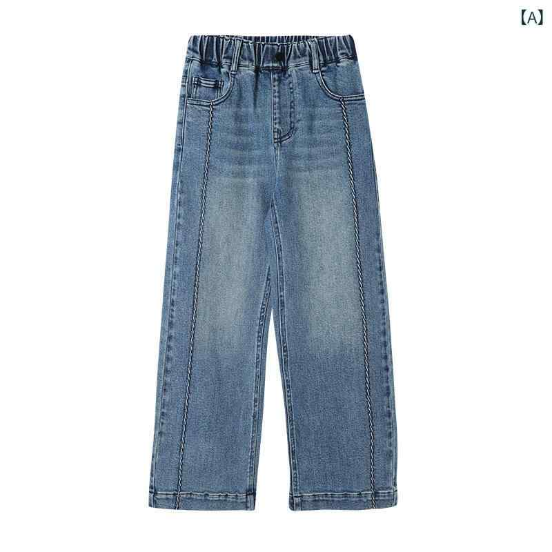 ・カテゴリ: キッズパンツ・スタイル: 韓国風・素材: デニム（綿61.4%、ポリエステル35.1%、ビスコース2.9%、スパンデックス0.6%）・パンツ丈: ロングパンツ・安全基準: B類・対象性別: 女の子・対象年齢: 中小童（3〜8歳、身長100〜140cm）・デザイン: ジーパン・加工: 柔軟加工・柄: 無地・ウエスト: ミドルウエスト・仕様: 裏地あり（裏起毛）、裏地なし、ライト版（テンセル100%）・サイズ展開: 110cm、120cm、130cm、140cm、150cm、160cm、170cm