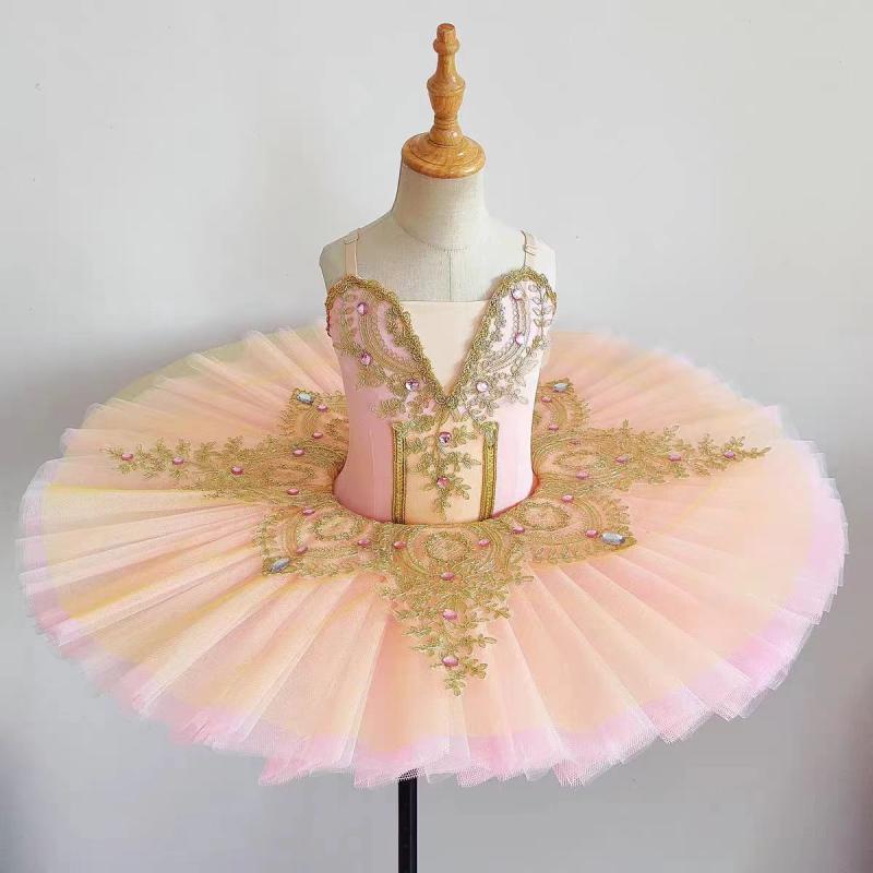 バレエ チュチュ 子供 女の子 発表会 ドレス 衣装 キッズ プリンセス ピンク レオタード ダンス 練習 着 新体操 かわいい リボン 舞台 100 110 120 130 140 150