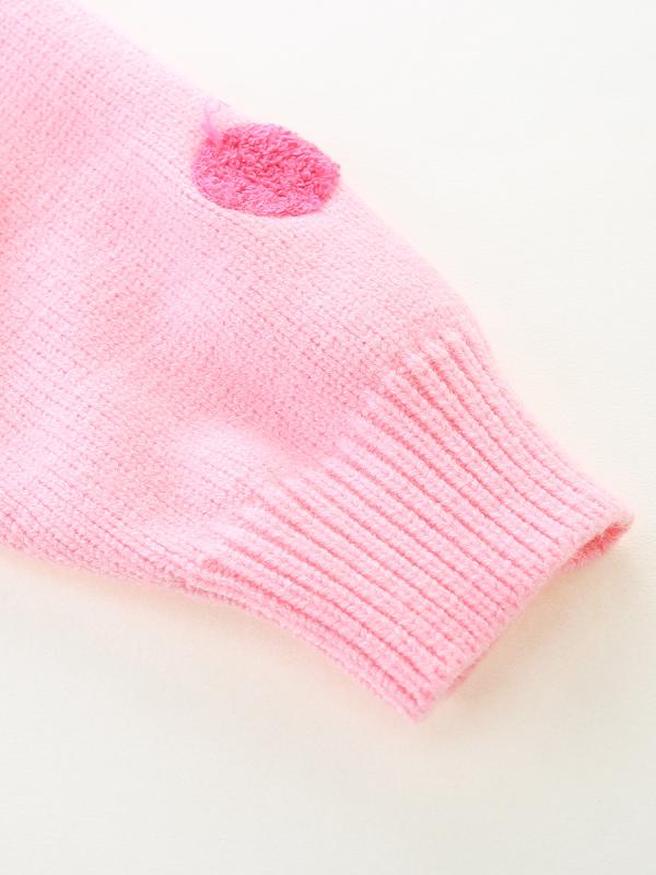 ベビー カーディガン 女の子 男の子 春秋 クルーネック ニット セーター アウター 子供服 刺繍 ワンポイント トップス 長袖 前開き 羽織り キッズ ベビー服 80 90 100 110 かわいい おしゃれ ギフト 出産祝い 孫 プレゼント