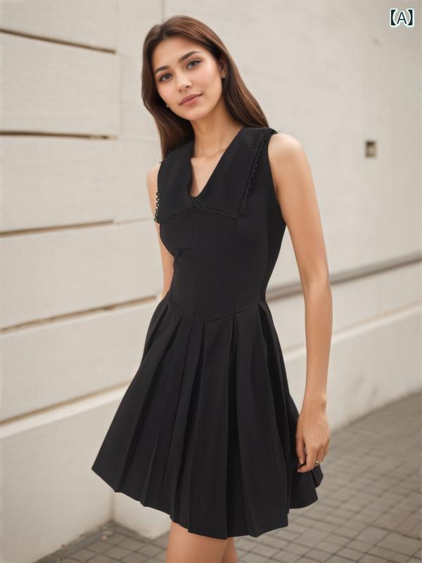 ワンピース レディース 花柄 レース Vネック 細見え Aライン フレア ミニスカート ノースリーブ ショート丈 夏 秋 おしゃれ お出かけ デート 旅行 通勤 カジュアル 20代 30代 40代 大人 putera-10497854 GRATIQUE MIEI サンプル画像2