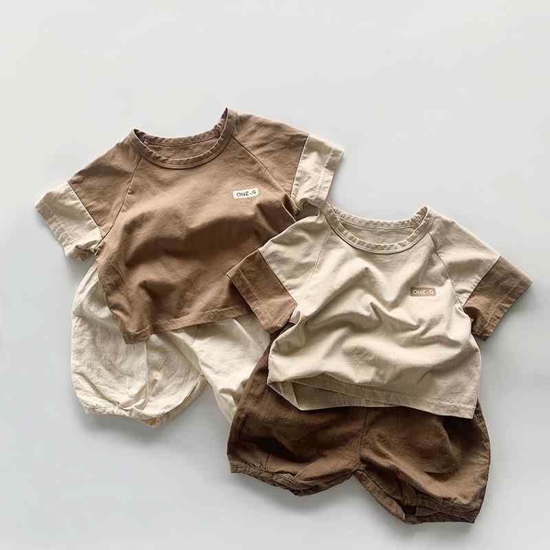 ・カテゴリ: 子供用Tシャツ・対象性別: 男女兼用・スタイル: 韓国風・フード: なし・袖丈: 半袖・対象年齢: 1〜3歳（身長80〜100cm）、3〜8歳（身長100〜140cm）・主な素材: 綿・素材割合: 綿95%・ネックライン: クルーネック・カラー展開: ベージュ、ブラウン・サイズ展開: 80cm、90cm、100cm、110cm、120cm、130cm