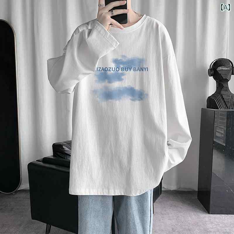 ・スタイル: 韓国風・主な素材: ポリエステル95%・柄: アルファベット・シルエット: ルーズフィット・ターゲット: ティーン、メンズ・スタイル仕様: プルオーバー・ネックライン: クルーネック・袖丈: 長袖・フード: なし・生地の厚さ: 普通・許容誤差範囲: 1-3cm・素材詳細: 化学繊維混紡・着用シーン: カジュアル・デザイン詳細: プリント・加工技術: プリント、染色・カラー展開: ホワイト、ブラック、ライトブルー・サイズ展開: S、M、L、XL、XXL、XXXL、XXXXL、5XL・重量: 220g・カテゴリ: Tシャツ