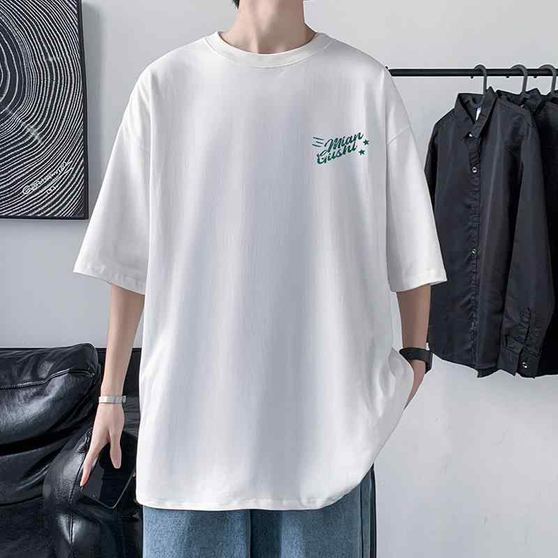 Tシャツ カットソー メンズ 半袖 夏 厚手 コットン 飛行機 プリント クルーネック ゆったり カジュアル トップス ティーシャツ インナー 普段使い 通学 20代 30代