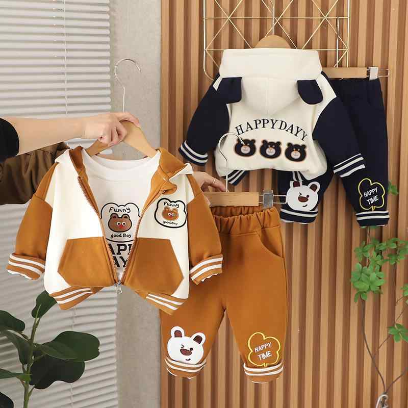 子供服 セットアップ 男の子 女の子 キッズ ベビー 長袖 ジャケット 前開き アウター ロングパンツ 長ズボン 3点セット 野球 カジュアル 運動着 スポーツウェア おしゃれ 通園 通学 お出かけ 春 秋