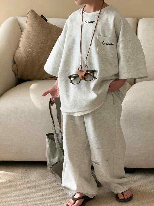 キッズ セットアップ 男の子 女の子 半袖 長ズボン カジュアル スポーツウェア 子供服 運動着 上下セット 韓国ファッション 綿混 お出かけ 通園 通学 普段使い 旅行 レジャー 春 夏 100 110 120 130 140 150