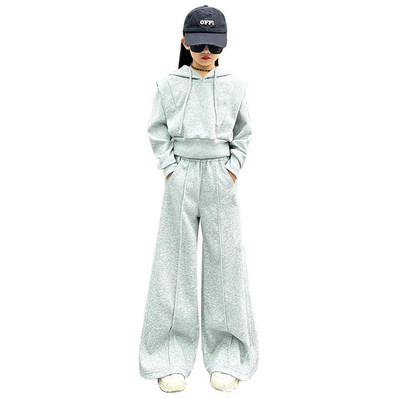 子供服 セットアップ 女の子 キッズ 長袖 カジュアル アウター パンツ 2点セット ゆったり 体型カバー 韓国風 おしゃれ かわいい 秋 冬 通学 旅行 デート お出かけ ベージュ カーキ putera-10506539 GRATIQUE MIEI パッケージ画像