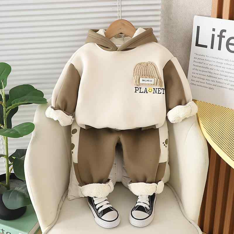 子供服 セットアップ 上下セット キッズ 男の子 女の子 裏起毛 パーカー スウェット トレーナー ロングパンツ 長袖 トップス ボトムス 秋 冬 防寒 暖かい 80 90 100 110 120 130 カジュアル 通園 通学 旅行 お出かけ