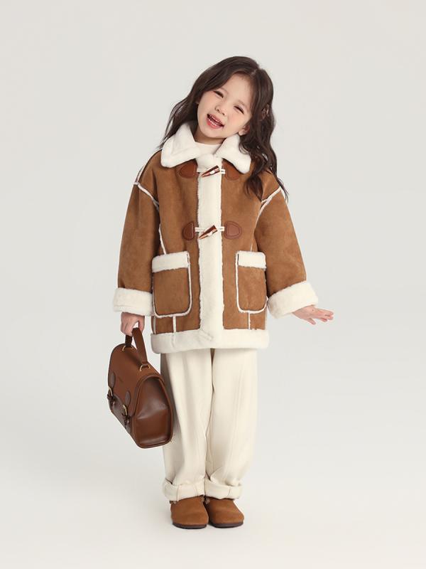 女児 ジャケット 女の子 キッズ コート スエード ボア アウター ブルゾン 子供服 洋服 防寒 暖かい 10代 かわいい お出かけ 通園 通学 旅行 秋 冬