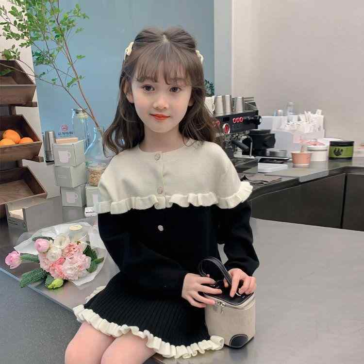 子供服 セットアップ 女の子 キッズ ニット セーター スカート 上下セット 長袖 丸首 ケーブル編み プリーツ フレア カジュアル おしゃれ かわいい 通学 お出かけ 旅行 春 秋 冬 100 110 120 130 140 150