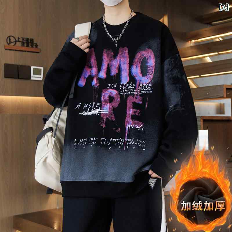 トレーナー 男の子 キッズ ジュニア 丸首 長袖 プルオーバー 裏起毛 厚手 トップス スウェット 子供服 通学 小学生 中学生 高校生 秋 冬 カジュアル ゆったり