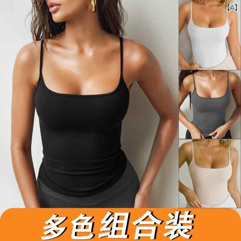 サマーニット キャミソール レディース スリム ショート丈 ノースリーブ インナー ビスチェ トップス リブ タイト 伸縮性 薄手 無地 重ね着 インナーウエア カジュアル お出かけ 旅行 デート 夏服 20代 30代 putera-10516973 GRATIQUE MIEI パッケージ画像