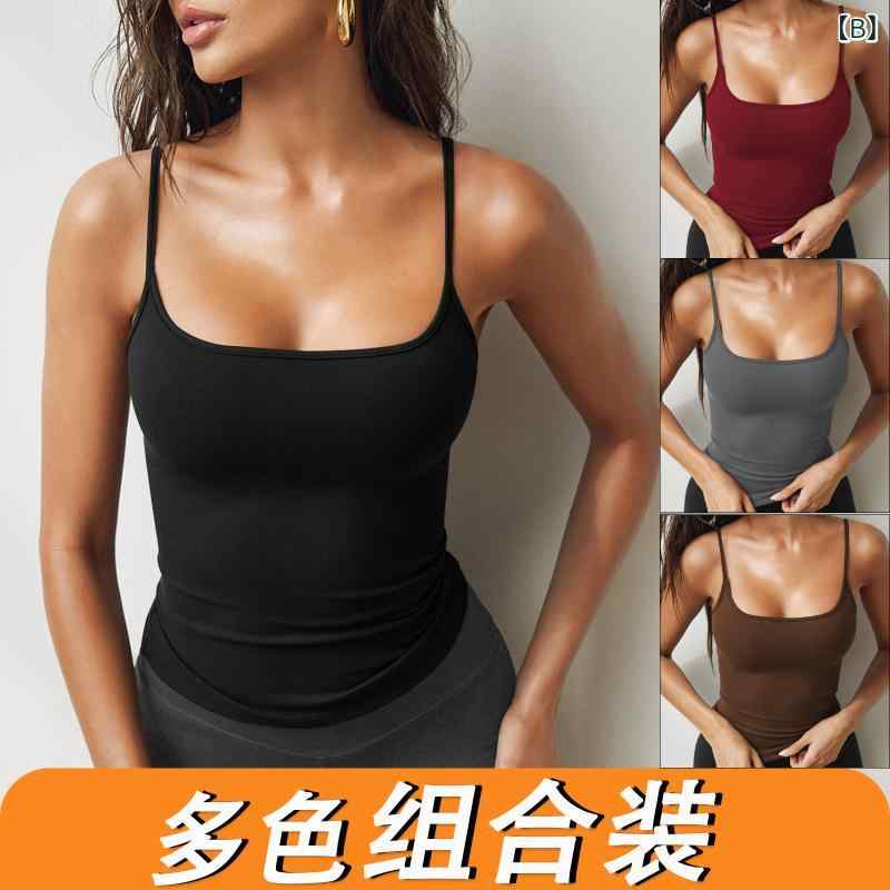 サマーニット キャミソール レディース スリム ショート丈 ノースリーブ インナー ビスチェ トップス リブ タイト 伸縮性 薄手 無地 重ね着 インナーウエア カジュアル お出かけ 旅行 デート 夏服 20代 30代 putera-10516973 GRATIQUE MIEI サンプル画像2