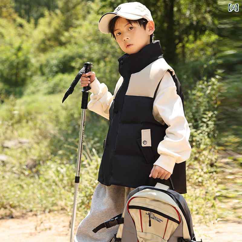 ダウンベスト キッズ 男の子 女の子 アウター 子供服 秋冬 中綿 ベスト 前開き 袖なし トップス ベビー ジュニア 防寒 あたたかい 軽量 通園 通学 旅行 カジュアル putera-10531443 GRATIQUE MIEI サンプル画像2